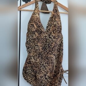 Halter swimsuit tankini top